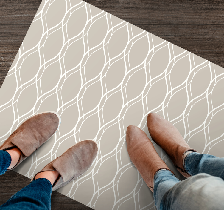 Kurvig linje motiv Vinylmatta textur - Tenstickers