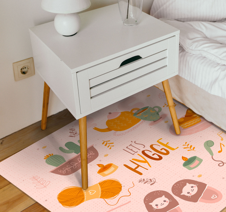 Låt oss hygge mysig design Vinylmatta Ungdom - Tenstickers