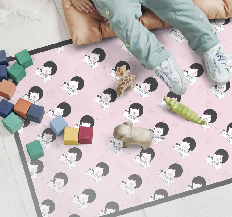 Lekfull ballerina grafik Vinylmatta Barn - Tenstickers