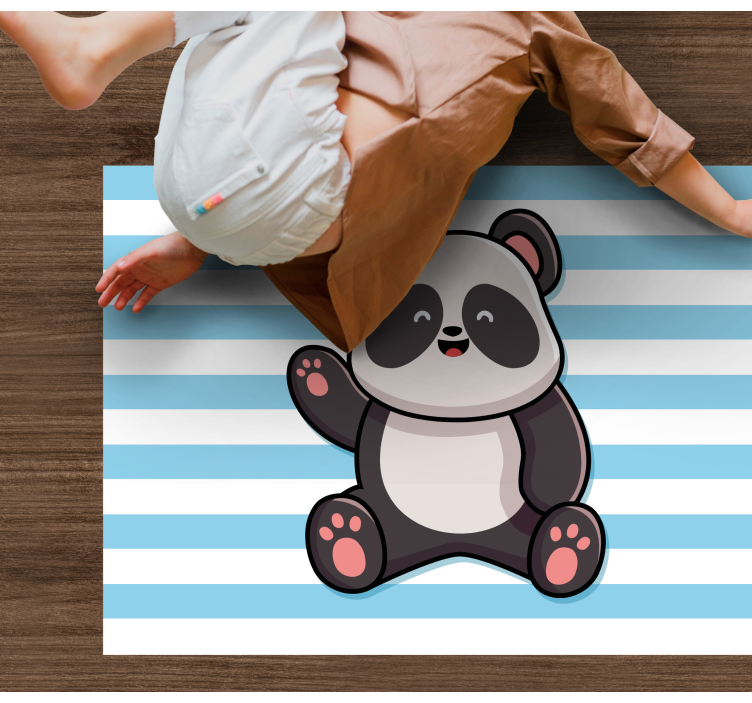 Lekfull pandadesign Vinylmatta Barn - Tenstickers