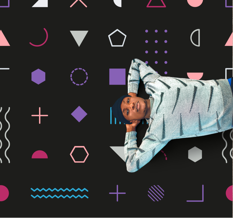 Lekfulla former uppvisar Vinylmatta geometrisk - Tenstickers