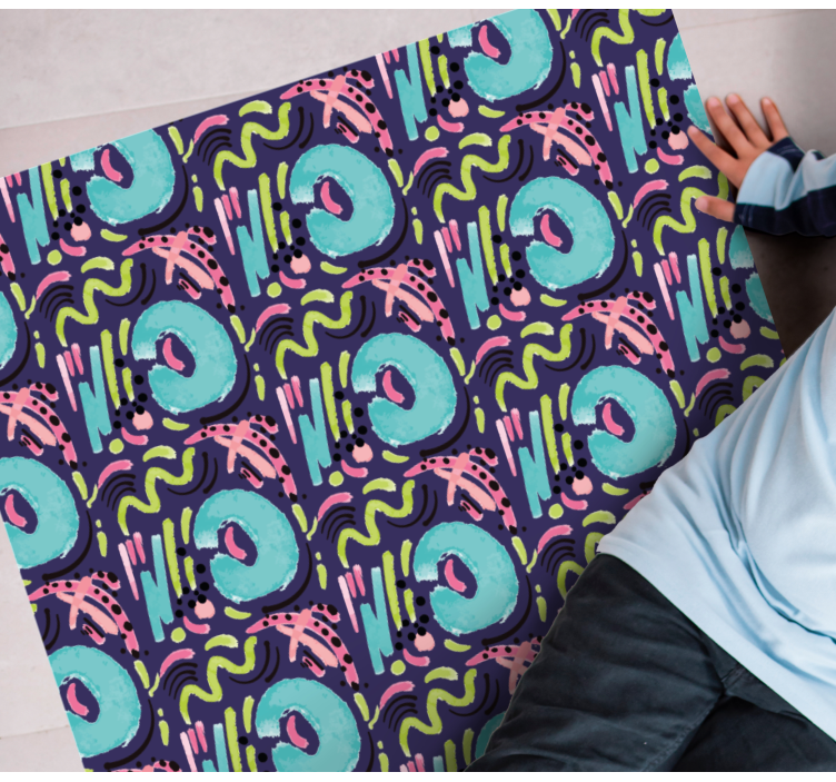 Lekfullt färgglatt mönster Andra Vinylmattor - Tenstickers