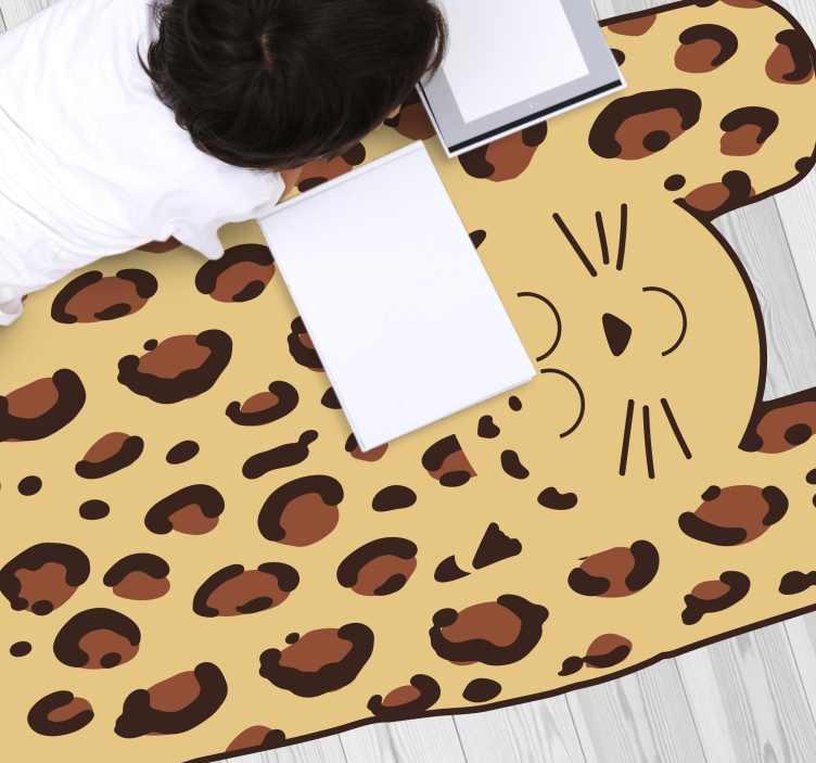 Glad leopard Vinylmatta djurtryck - Tenstickers