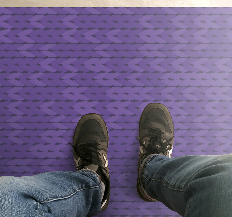 Lila flätat mönster Vinylmatta textur - Tenstickers