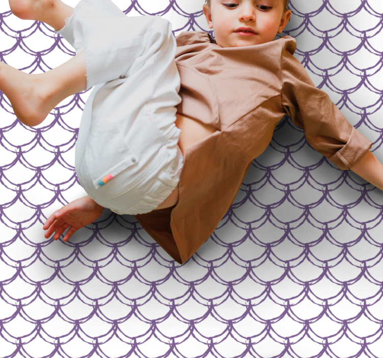 Lila pilgrimsmusslor mönster Vinylmatta spel - Tenstickers