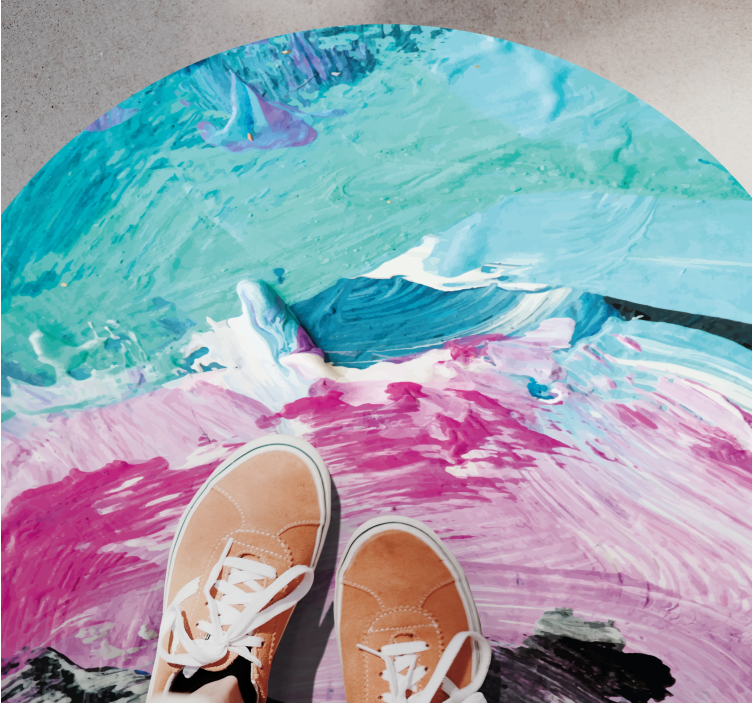 Livfull abstrakt virvel vinylmatta - Tenstickers