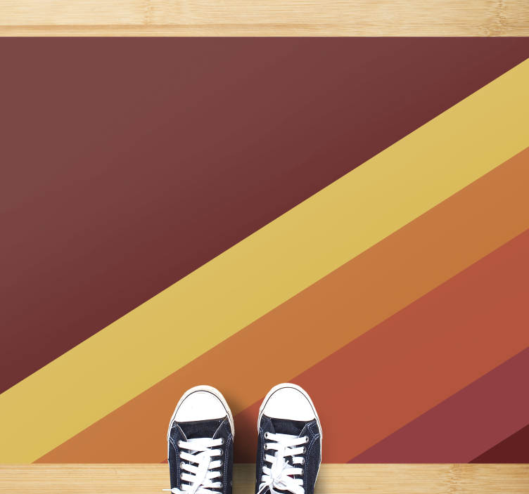 Livfullt randigt motiv Vinylmatta minimalistisk - Tenstickers