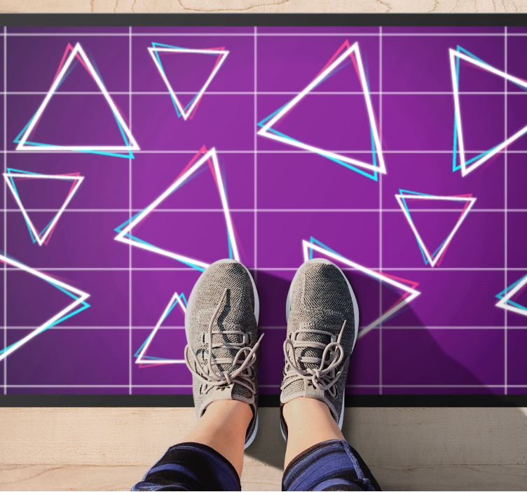 Livfullt triangelmönster Vinylmatta geometrisk - Tenstickers