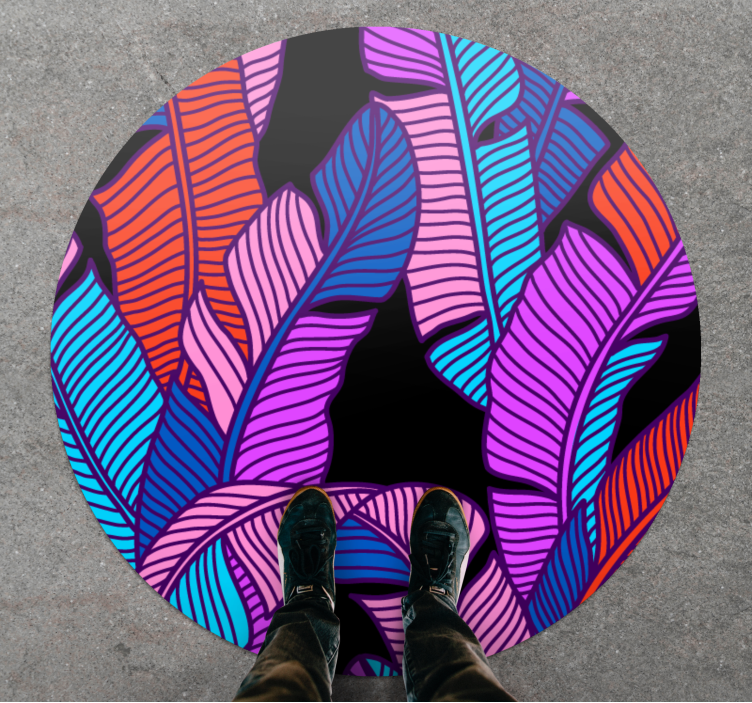 Livliga bladelement Vinylmatta blommor och växter - Tenstickers