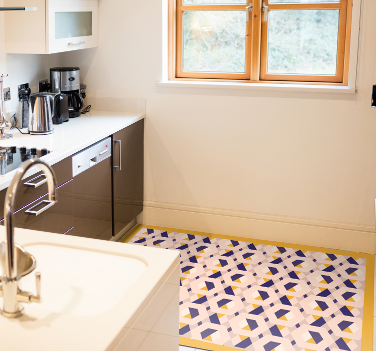 Livligt geometriskt koncept Vinylmatta Kök - Tenstickers