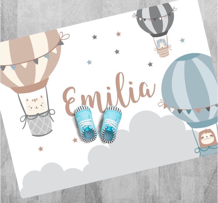 Luftballonger Vinylmatta namn - Tenstickers