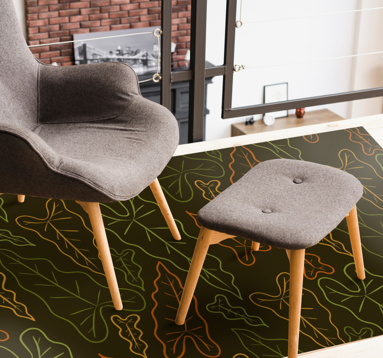 Lummiga konturer Vinylmatta blommor och växter - Tenstickers