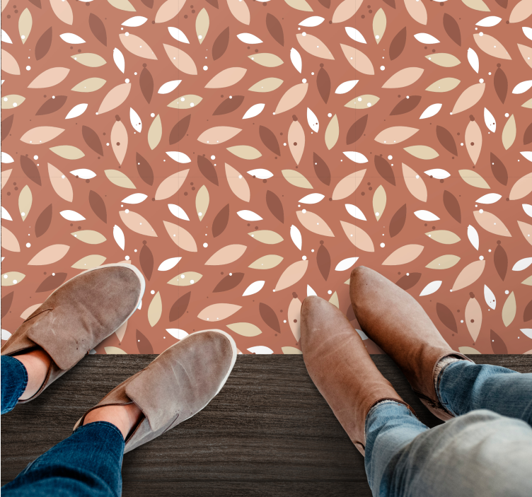 Lummigt mönster Vinylmatta blommor och växter - Tenstickers