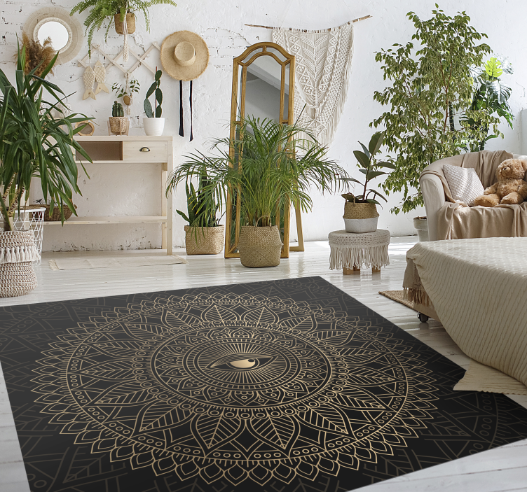 Mandala alla ser öga mandala vinyl matta - Tenstickers