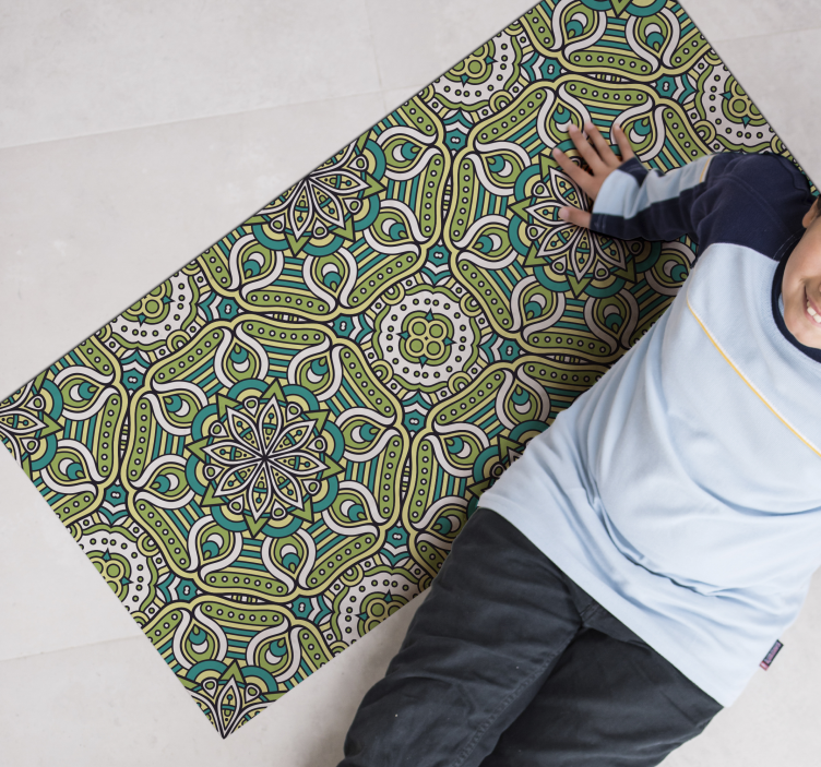 Mandala mönstrad Vinylmatta Mandala - Tenstickers