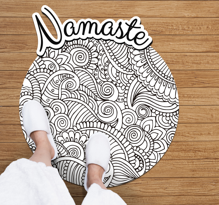 Mandala namaste vinylmatta - Tenstickers