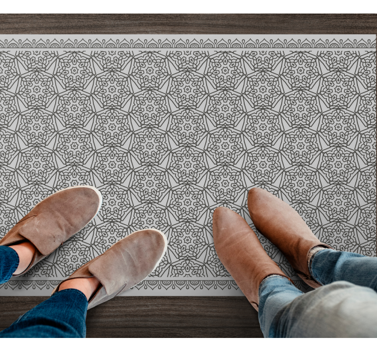 Mandala symmetri Vinylmatta Mandala - Tenstickers