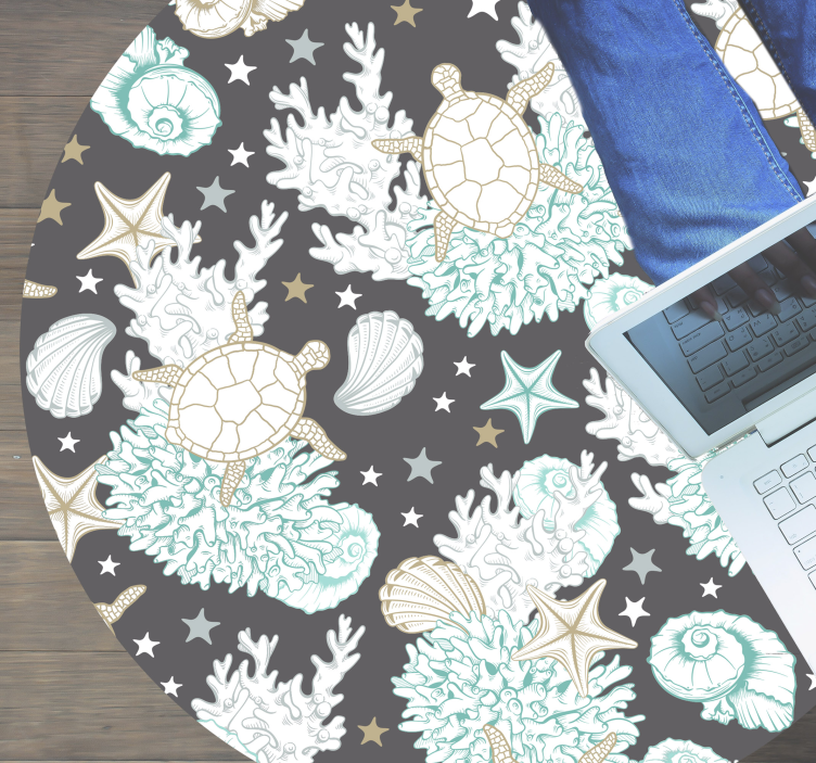 Marint motiv Vinylmatta djur - Tenstickers