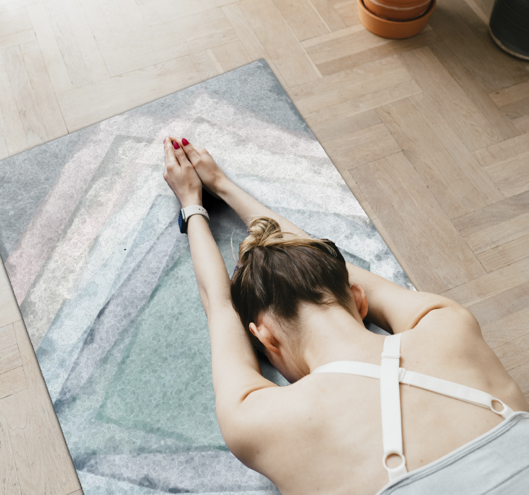 Marmorsymmetri vinylmatta i marmor - Tenstickers