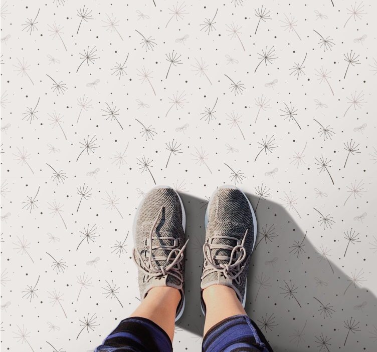 Maskros mönster Vinylmatta blommor och växter - Tenstickers