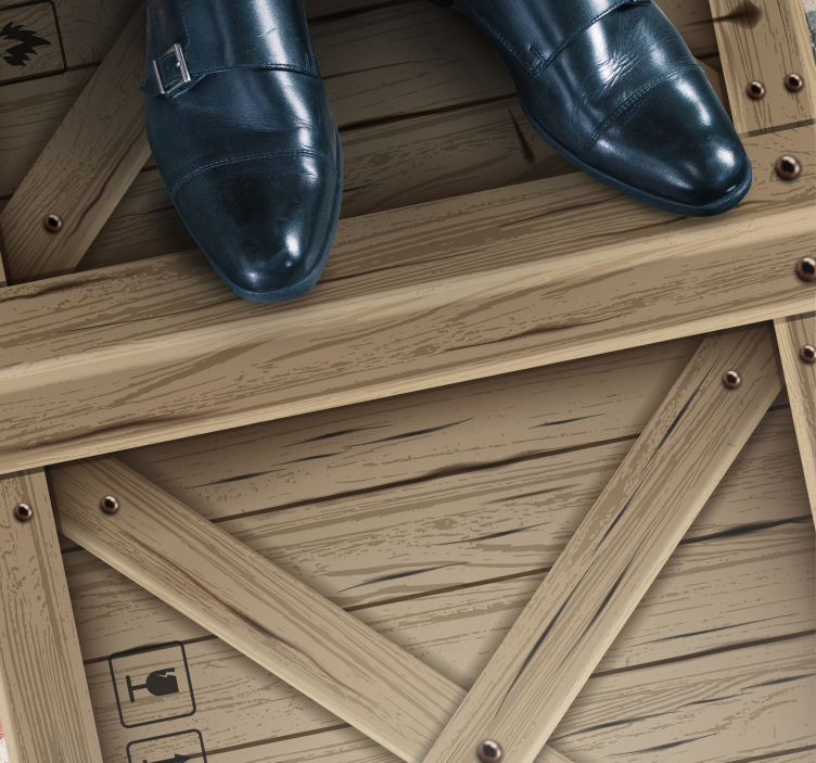 Materialeffekt - vinylväska i träväska - Tenstickers