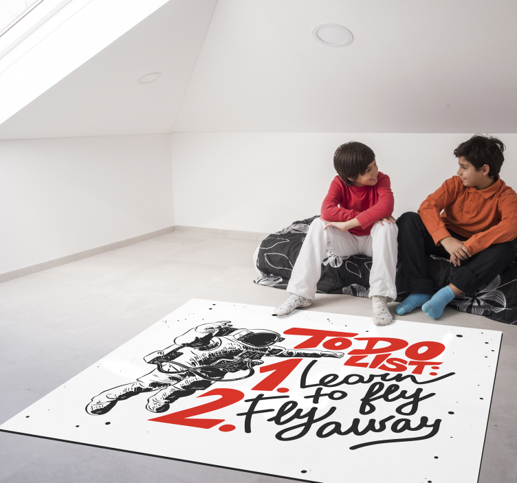 Matta pvc fras astronaut - Tenstickers