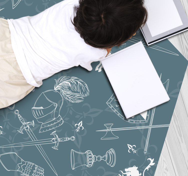 Medeltida ridderlighet Vinylmatta spel - Tenstickers