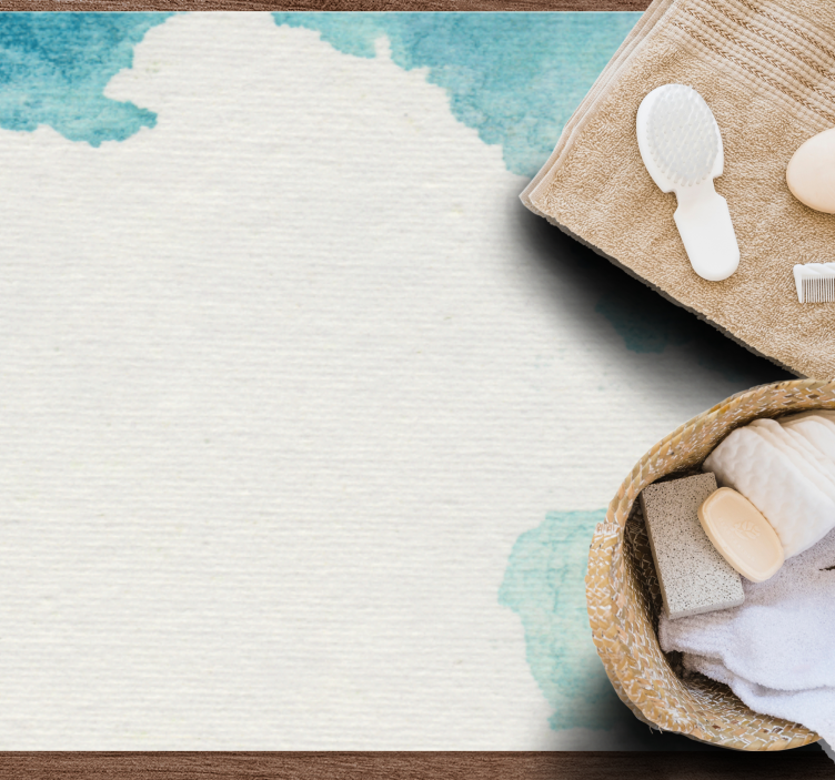 Mild aqua-effekt Vinylmatta badrum - Tenstickers