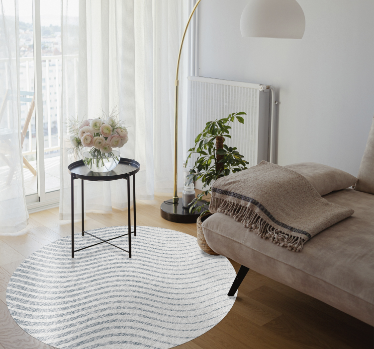 Mjuka vågmönster Vinylmatta Vardagsrum - Tenstickers