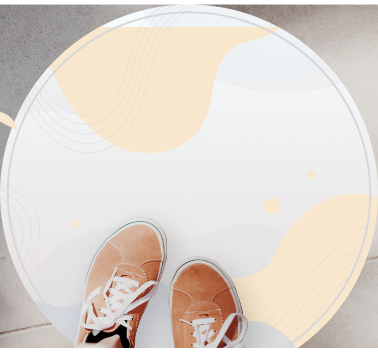 Mjuka vågmotiv Vinylmatta minimalistisk - Tenstickers