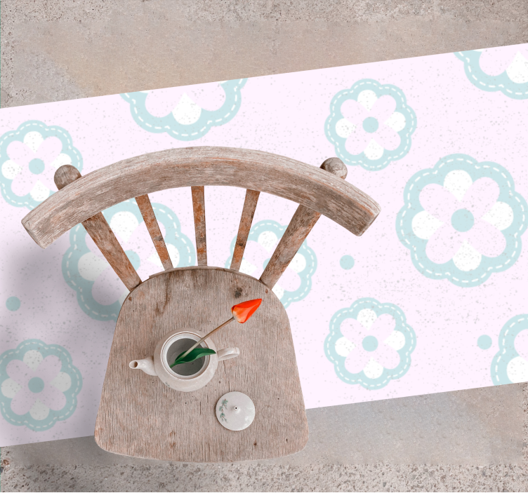 Mjukt blommotiv Andra Vinylmattor - Tenstickers