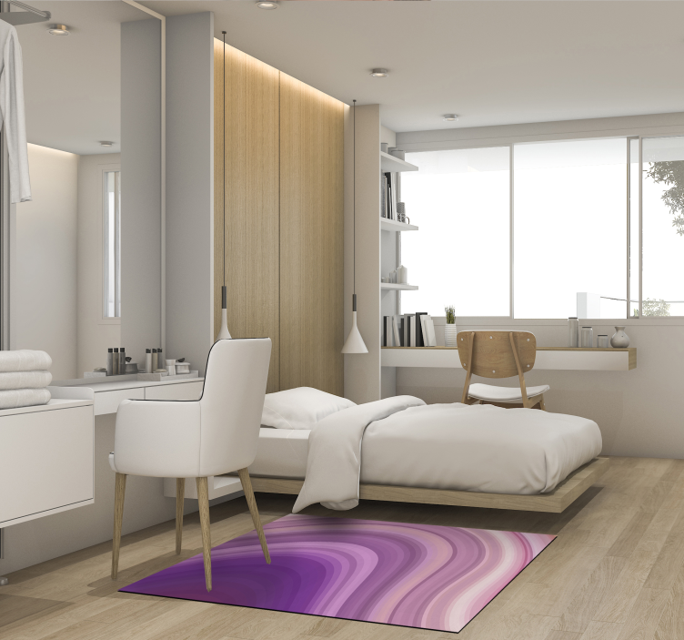 Modern abstrakt lila pvc-mattan - Tenstickers