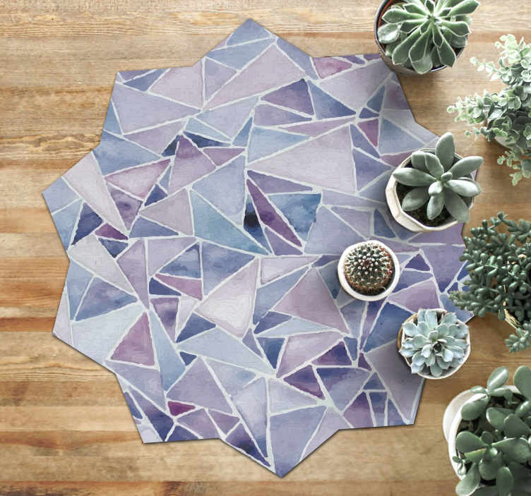 Modern geometrisk arrangemang Vinylmatta Mosaik - Tenstickers