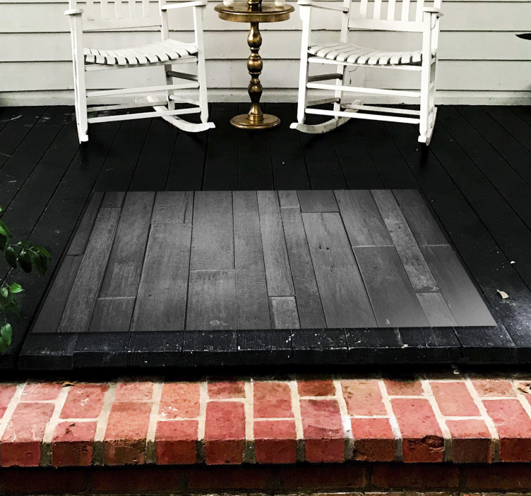 Modern grå finish Vinylmatta träeffekt - Tenstickers