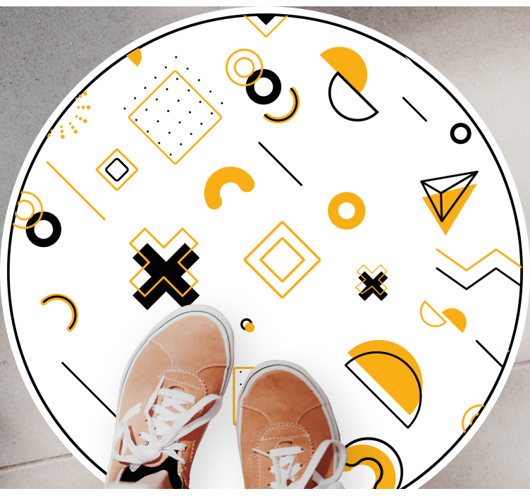 Moderna matematiska former Vinylmatta geometrisk - Tenstickers