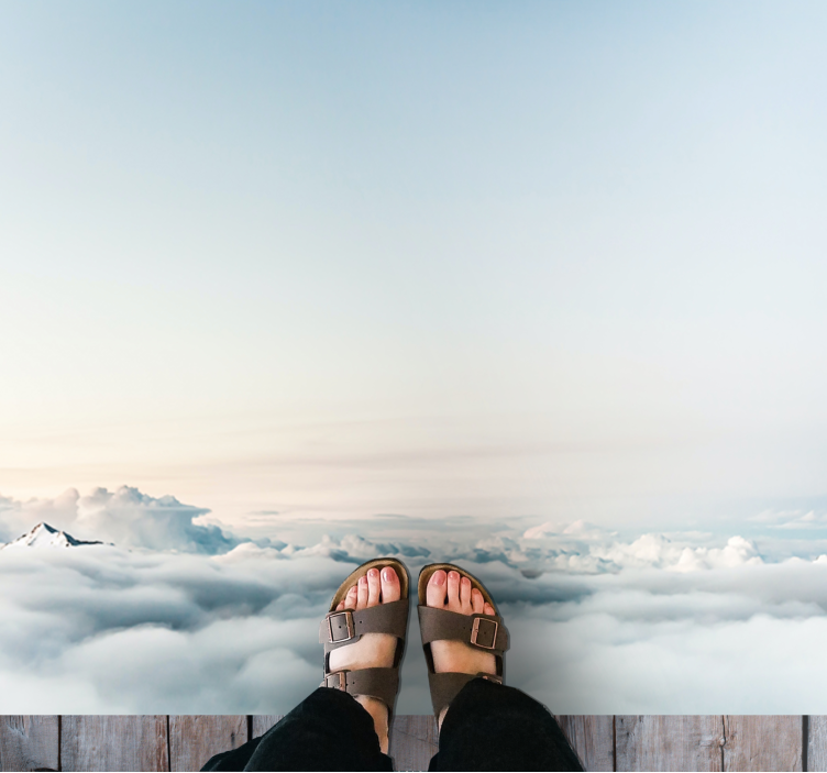 Molnlandskapslugn Vinylmatta natur - Tenstickers