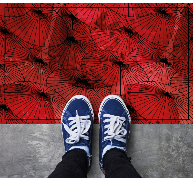 Mönstrad röd yta Vinylmatta textur - Tenstickers