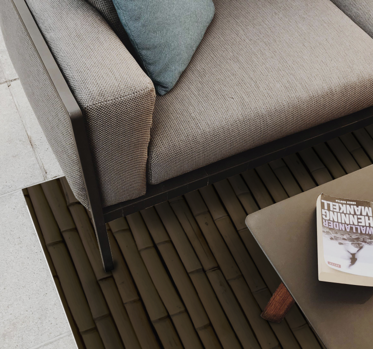 Mörkt bambuimitation modernt vinylmatta - Tenstickers