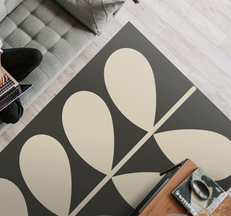 Mörk orla kiely modern vinylmatta - Tenstickers
