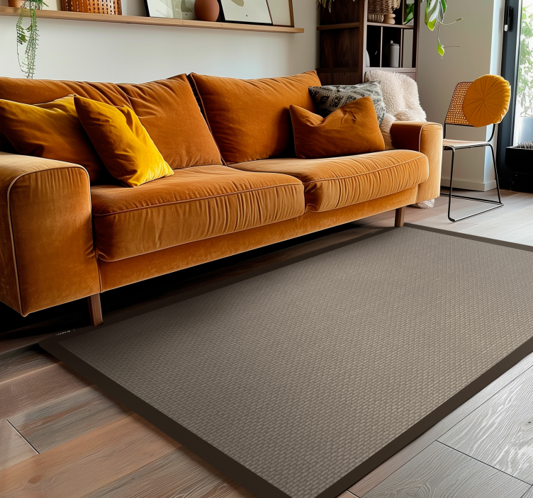 Mörkare färgkontur Vinylmatta beige - Tenstickers