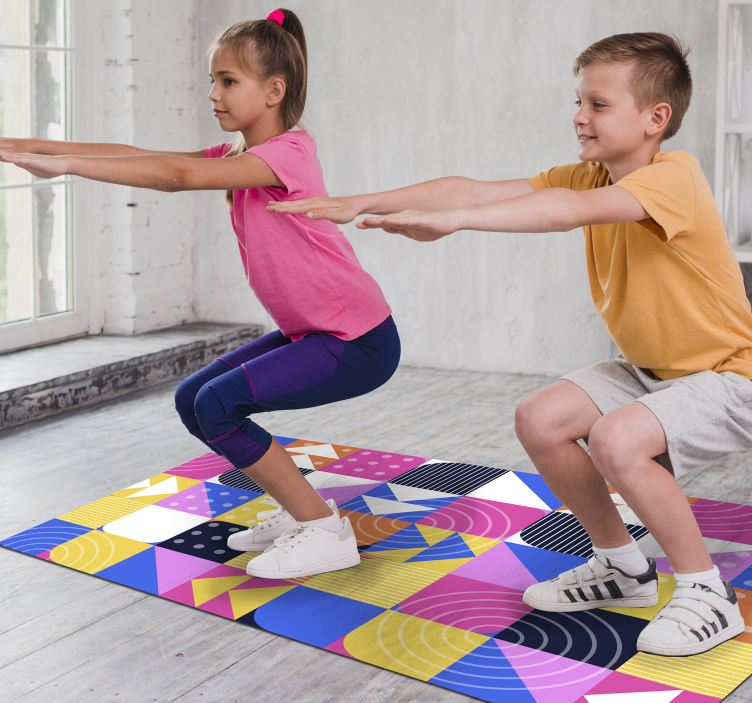 Mosaik memphis stil vinyl matta - Tenstickers