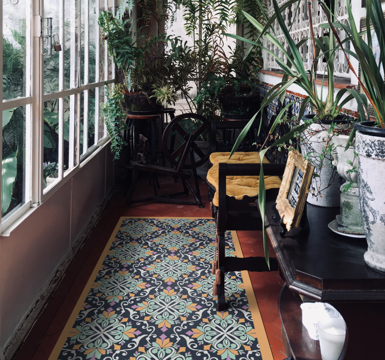 Mosaikinspirerat mönster Vinylmatta Mosaik - Tenstickers