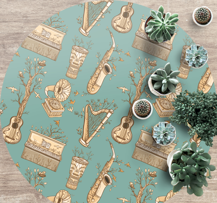 Musikinstrument harmoni Andra Vinylmattor - Tenstickers
