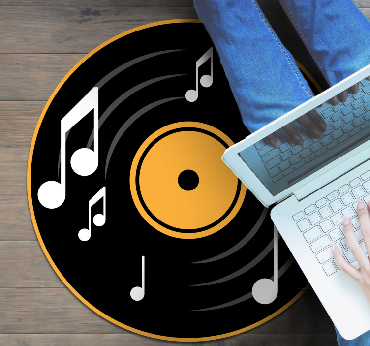 Musiknoter tonåring vinyl matta - Tenstickers