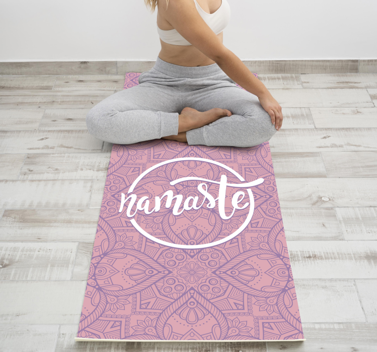 Namaste yoga Vinylmattor med fraser - Tenstickers