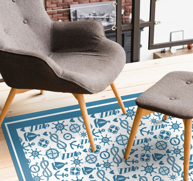 Nautisk lektid Andra Vinylmattor - Tenstickers