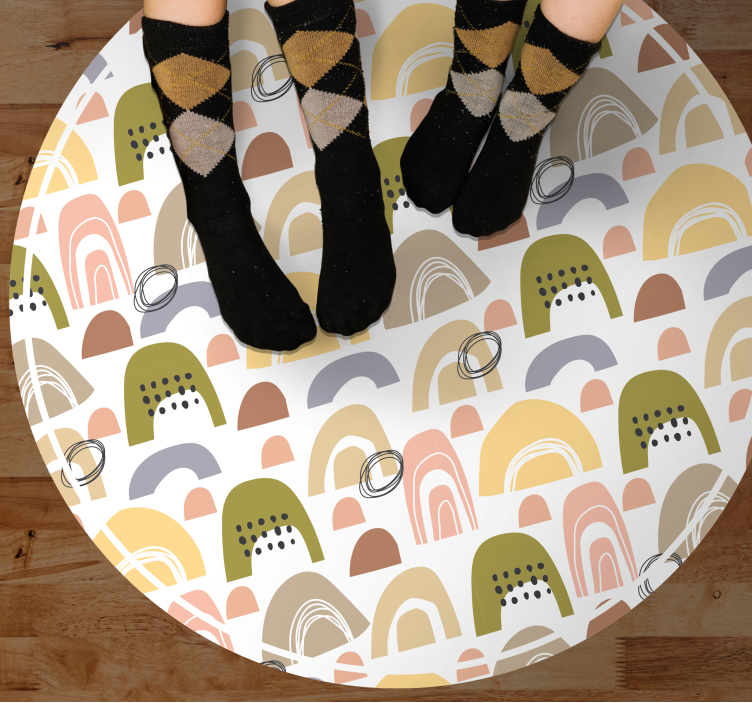 Nordisk regnbågsmönster nordisk matta - Tenstickers