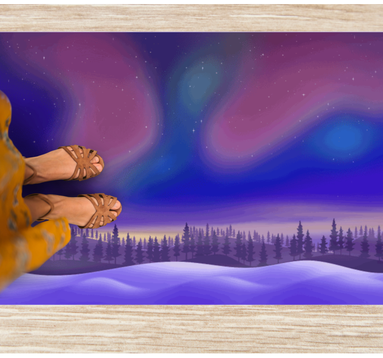 Norrsken natthimlen Vinylmatta natur - Tenstickers