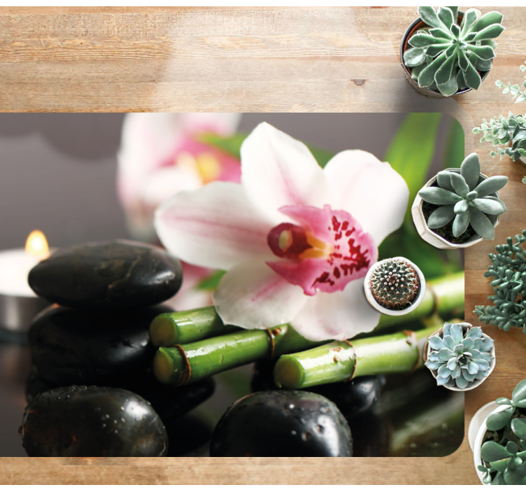 Orkidé lugn Vinylmatta natur - Tenstickers