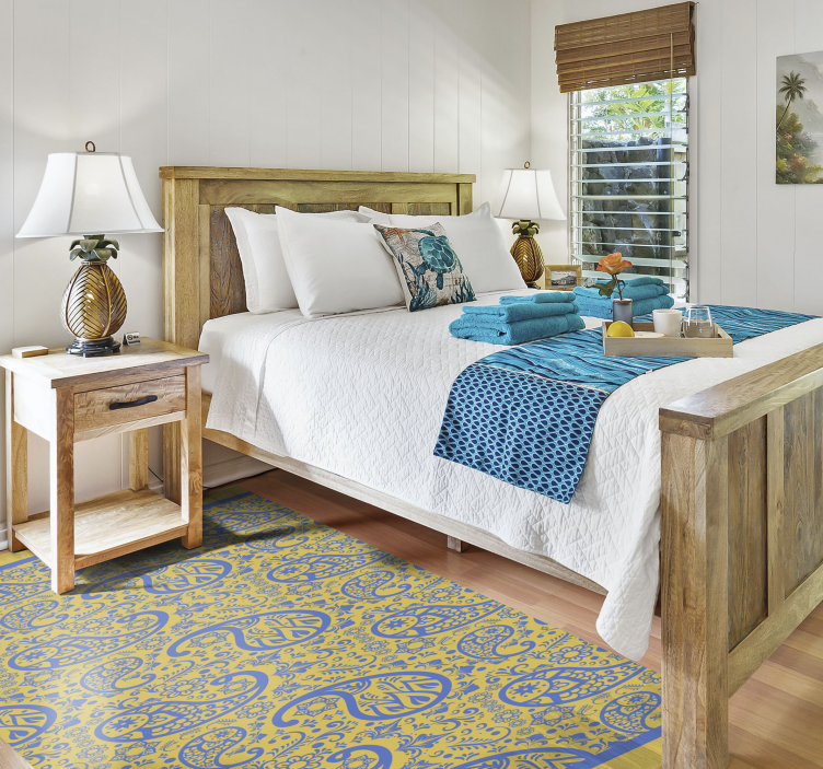 Paisley virvlar Vinylmatta sovrum - Tenstickers